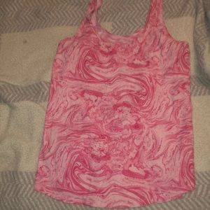 pink tiedye shirt, workout shirt